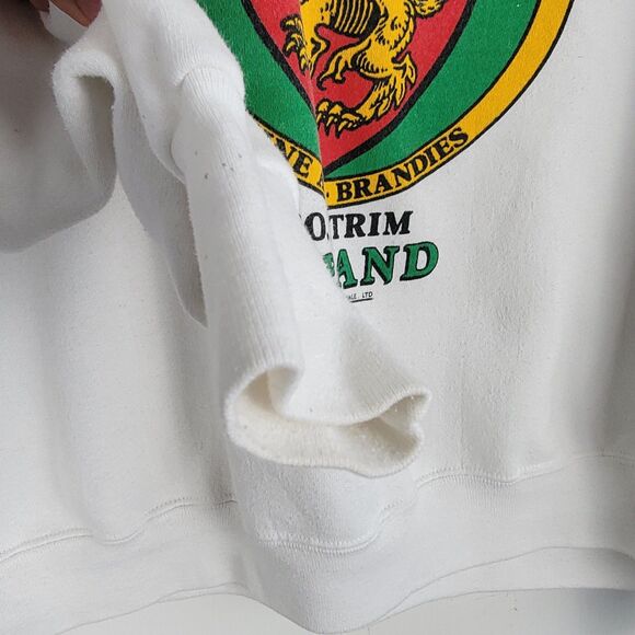 Vintage 80s O'Neal's Fine Ales Ireland Sweatshirt White Size L Made In USA - Picture 6 of 16